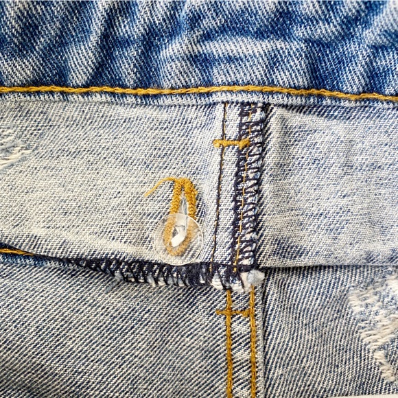 Filles a Papa FAP Size 1 US S 2-4 Blue Distressed Cut Off Denim Jeans Shorts - Picture 8 of 9